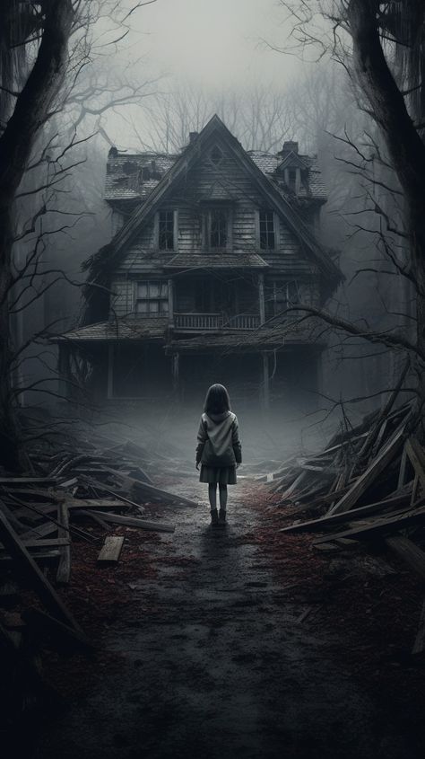 Storm Lightning, Ghost Horror, Nightmares Art, Creepy Houses, Scary Wallpaper, Horror Artwork, رعب نفسي, Dark Artwork, Creepy Pictures