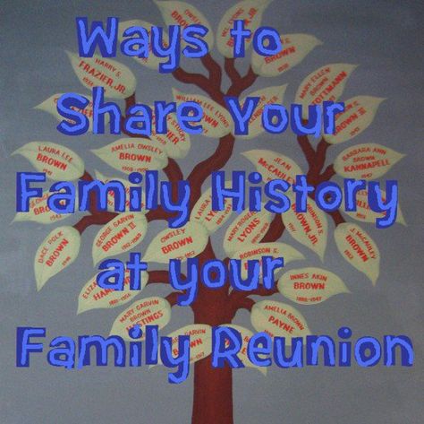 10 great family history ideas with tips and instructions Family Reunion Centerpiece Ideas, Family History Ideas, Family Reunion Keepsakes, Family History Crafts, Family Reunion Themes, Family Reunion Decorations, History Crafts, Family Reunion Activities, Family Reunion Games