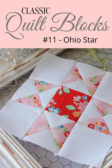 Classic Quilt Blocks, Threadbare Creations, Beginner Quilts, Cot Quilts, Recipes Tutorials, Ohio Star, Quilt Blocks Easy, Patchwork Blocks, Flag Quilt