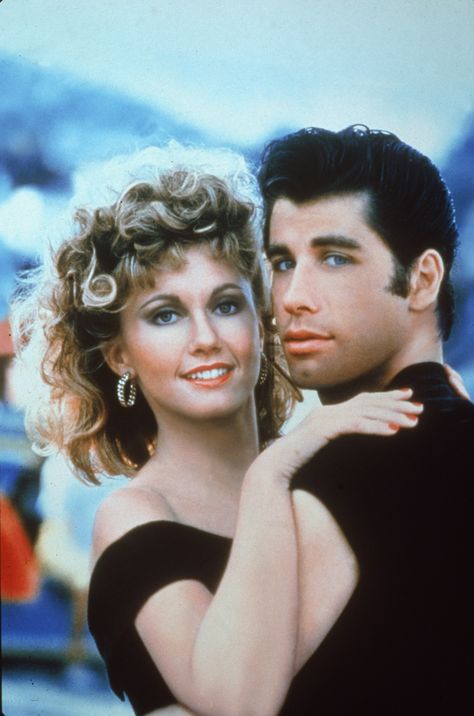 John Travolta and Olivia Newton-John Dress Up as Danny and Sandy for First Time Since <em>Grease</em> Grease Film, Grease Aesthetic, Sandy And Danny, Grease 1978, Sandy Grease, Grease Is The Word, Grease Movie, Danny Zuko, Sandra Dee