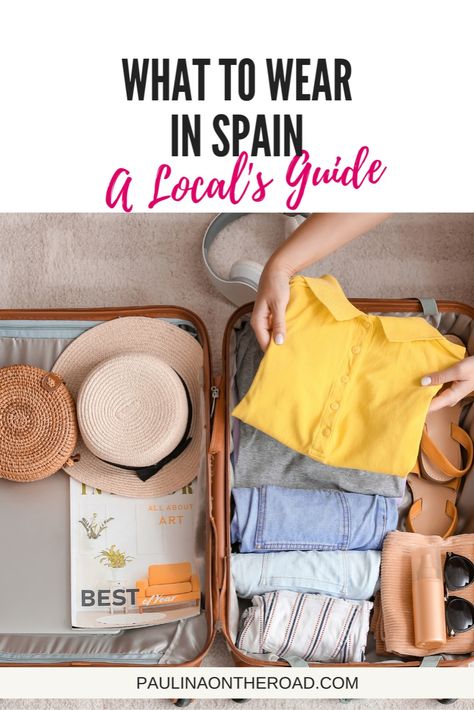 Not sure what to pack for Spain in spring or summer? Learn what to wear in Spain in February, March, April, May, and June! This guide covers stylish travel outfits perfect for the changing seasons. Stay comfortable and chic whether you’re touring Madrid, Barcelona, or the Spanish countryside. Outfits To Wear In Spain Spring, Summer Outfits Portugal, What To Wear In Portugal In May, Spain In May Outfits, What To Wear In Spain In April, Spain In March Outfits, Spring In Spain Outfits, Summer In Spain Outfits, Spain In February