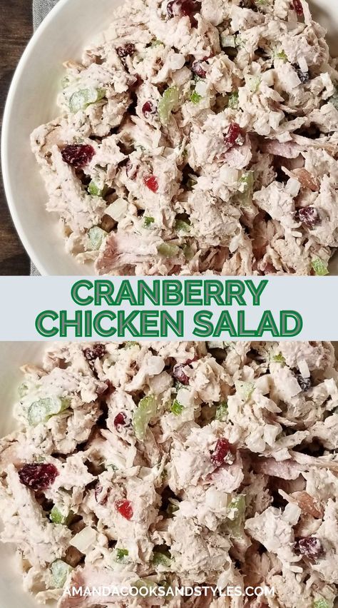 Cranberry Chicken Salad, Rotisserie Chicken Salad, Pecan Chicken Salads, Cranberry Chicken, Pecan Chicken, Creamy Dressing, Salad Greens, Healthy Chicken Salad, Favorite Chicken