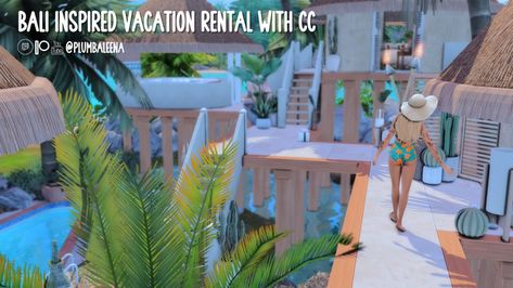 Sims 4 Vacation Rental, Sims 4 Vacation Cc, Sims 4 Vacation, Resort Furniture, Cc Patreon, Cc Furniture, Sims 4 Dresses, Sims 4 Cc Furniture, Air B And B