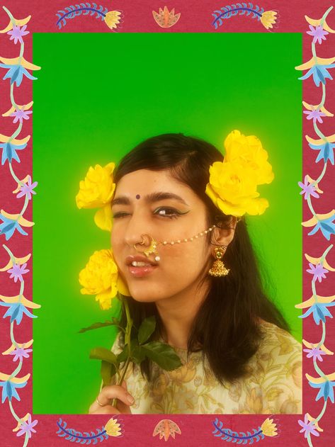 Alia Romagnoli’s photography depicts South Asian selfhood in all its colourful glory South Asian Photoshoot, Queer South Asian, Colourful Photoshoot, Indian Graphics, Desi Fusion, Asian Photoshoot, Indian Retro, Film Portraits, Narrative Photography