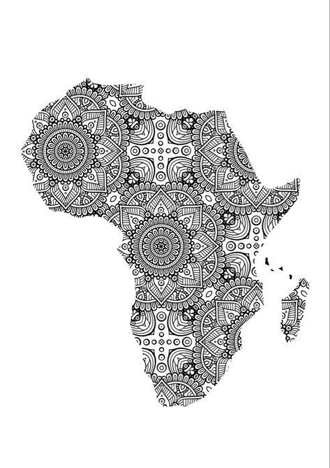 African Mandala, Africa Tattoo, Africa Tattoos, Duro Olowu, African Map, Afrique Art, Wedding Logo Design, White Pictures, Wedding Logo