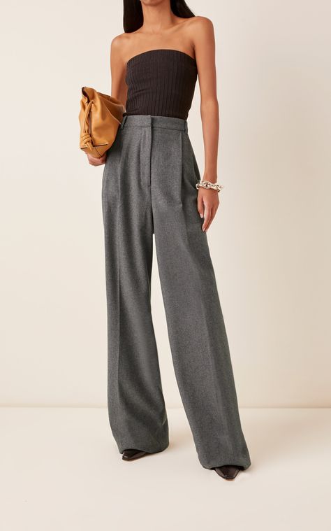 Grey Pleated Pants Outfit, Pencil Trousers Outfit, Wool Trousers Outfit, Wool Trousers Women Outfit, Pleated Trousers Women, Silk Trousers Outfit, Grey Trousers Outfit Women, Wide Trousers Outfit, Grey Trousers Outfit