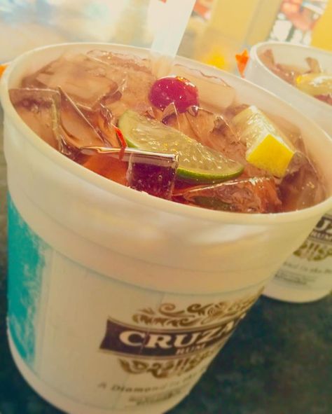 Rum Bucket Recipe, Rum Bucket, Fill Bucket, Cruzan Rum, Rum Drinks Recipes, Mango Rum, Alcoholic Punch Recipes, Banana Rum, Liquor Recipes