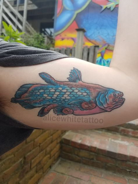 Coelacanth Tattoo, Newt, Jesus Fish Tattoo, Body Art, Tattoo Ideas, Tattoos, White, Art