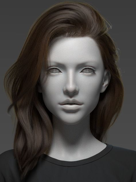 Reference Woman Face, Drawing Reference Woman, Head Anatomy, 3d Portrait, Face Anatomy, Anatomy Sculpture, Digital Sculpture, Bridal Makeup Looks, Model Face