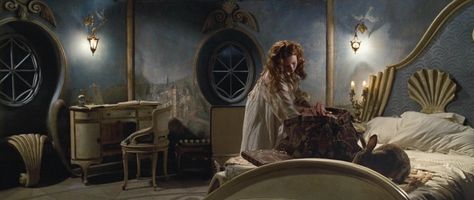 Secret Of Moonacre Bedroom, Moonacre Bedroom, Secret Of Moonacre, Room Aesthetic Dark, The Secret Of Moonacre, Witch Princess, Aesthetic Bedroom Decor, Dark Nature, Painted Walls