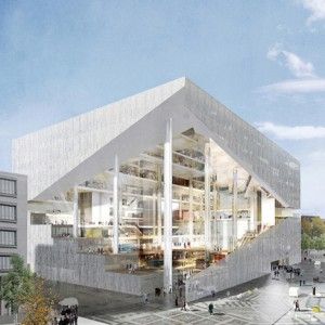 OMA lands Axel Springer office project  ahead of BIG and Buro Ole Scheeren Landscape Rendering, Oma Architecture, Ole Scheeren, Architecture Jobs, Module Design, German Architecture, Concept Model, Rem Koolhaas, Bjarke Ingels