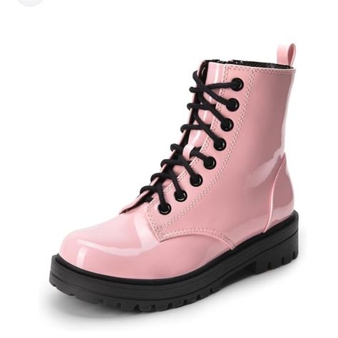 Soda Pink & Black Zip Up Combat Boots Soda Shoes, Black Zip Ups, Fancy Pants, Boot Shop, Pink Black, Combat Boots, Zip Ups, Black Pink, Size 7