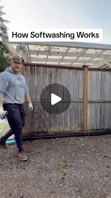 Spencer Claeys on Instagram: "Sodium hypochlorite is goddamn magic

You don’t need fancy machines to be able to clean stuff.

My first soft wash job was with a 2 gallon pump sprayer for $400. With that money I went and bought the machine I have now.

Start simple and get cleanin 💪" Soft Washing House, Garage Hacks, Wood Staining, Deck Maintenance, Craftsman Home Interiors, Deck Cleaning, House Wash, Garage Room, Home Building Tips