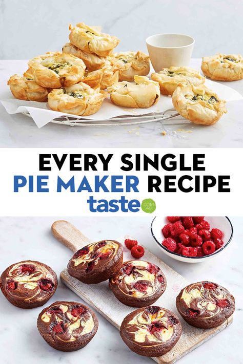 Breville Pie Maker, Pie Maker Recipes, Mini Pie Maker, Mini Pie Recipes, Just Pies, Pie Maker, Pancake Maker, Pies Maker, Australian Food