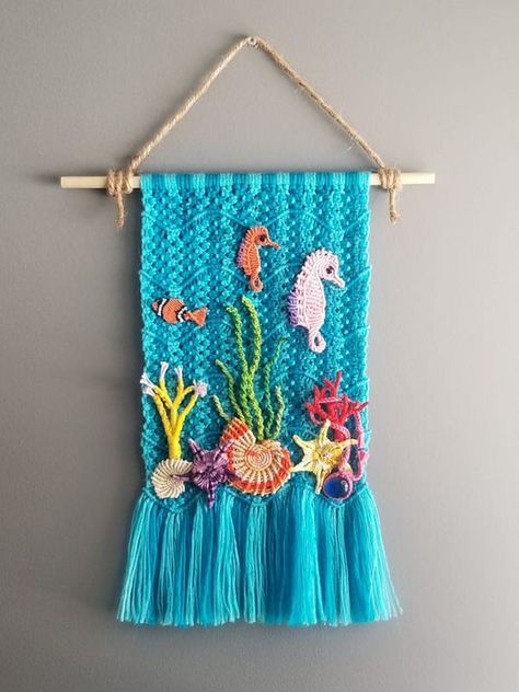 Macrame For Beginners, Crochet Wall Hangings, I'm So Sorry, Sea Wall Art, Macrame Patterns Tutorials, Macrame Wall Art, Macrame Decor, Macrame Design, Stop Working