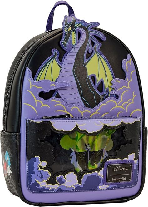 Loungefly Disney Backpack, Dragon Backpack, Maleficent Disney, Maleficent Dragon, Disney Backpack, Royal Purple Color, Adventure Accessories, Disney Dragon, Disney Maleficent