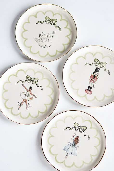 Planning For Christmas, Riley Sheehey, Holiday China, Painted Ceramic Plates, Holiday Dinnerware, Color Me Mine, Christmas Dinnerware, Birthday Plate, Christmas Inspo