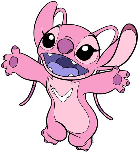 Pink Stitch Drawing, Angel Stitch Disney, Angel From Lilo And Stitch, Angel Disney, Stitch Image, Lilo And Stitch Toys, Angel Lilo And Stitch, Angel Png, Angel Stitch