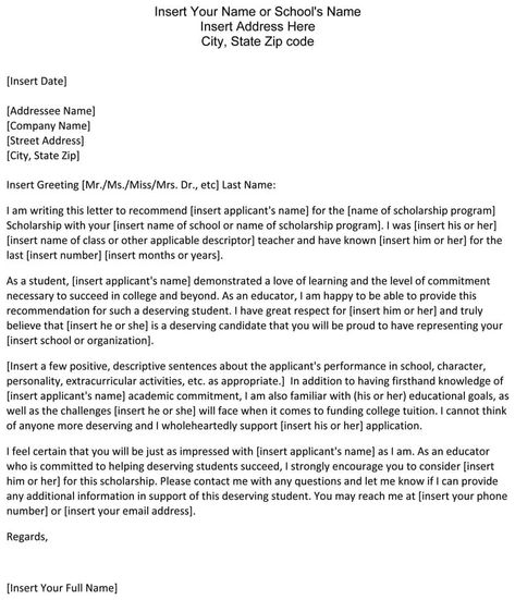 Scholarship Recommendation Letter (20+ Sample Letters with Guidelines) Letter Of Recommendation For Scholarship, Recommendation Letter For Scholarship, Letter Of Recommendation For Student, Character Letter Of Recommendation, Writing Letter Of Recommendation, Reference Letter For Student, Sample Character Reference Letter, Reference Letters, Professional Reference Letter