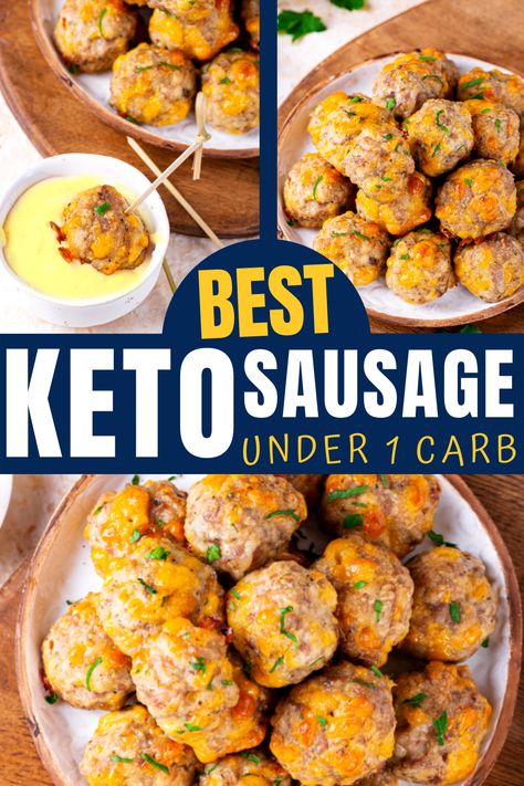 Keto Ground Sausage Recipes Breakfast, Keto Sausage Balls No Flour, Keto Breakfast Sausage Balls, Keto Sausage And Biscuits Maebells, Keto Sausage Balls Coconut Flour, Thm Sausage Balls, Kept Sausage Balls, Keto Holiday Party Food, Keto Recipes Using Ground Sausage