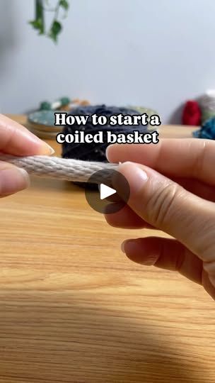 3.5K views · 326 reactions | My most frequently asked question is how to start a coiled basket! Here’s how! 

Also, visit my YouTube channel for full tutorials! Follow for more! 

#Basketcoiling #basketweaving #basketweave #coiledbasket #coilbasket #coiledtray #basketry #basketryart #basketmaking #basketmaker #makers #makersgonnamake #makersmovement #makersofinstagram #basket #howto #slowcraft #modernbasketry #basketmakersassociation #craftsposure | Cre | Fiber Artist | Free Tutorials & Live Workshops Coiled Baskets Tutorial, Diy Basket Weaving, Boho Basket, Macrame Knots Tutorial, Coiled Baskets, Knots Tutorial, Spinning Yarn, Fiber Artist, Diy Basket