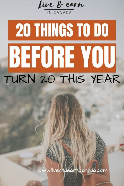 Here is a list of amazing things you can do before you turn 20. Use these productivity hacks to get ahead in life. Work on your goals this year and make sure you are able to achieve everyone of your dreams! #productivity #thingstodo Before Turning 20 Bucket Lists, Things To Do Before Turning 20, Bucket List Before 20, Things To Do Before You Turn 20 List, Bucket List For 20 Year Olds, 20 Things To Do Before 20 Bucket Lists, Bucket List Ideas Before I Turn 20, 22 Things To Do Before 22, 21 Things To Do Before You Turn 21