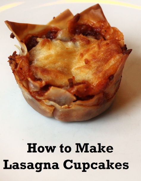 How to make lasagna cupcakes Lasagne Cupcakes, Lasagna Cupcakes, Mini Lasagna, Lasagna Cups, Heavy Appetizers, How To Make Lasagna, Handsome Husband, Party Dishes, Wonton Wrappers