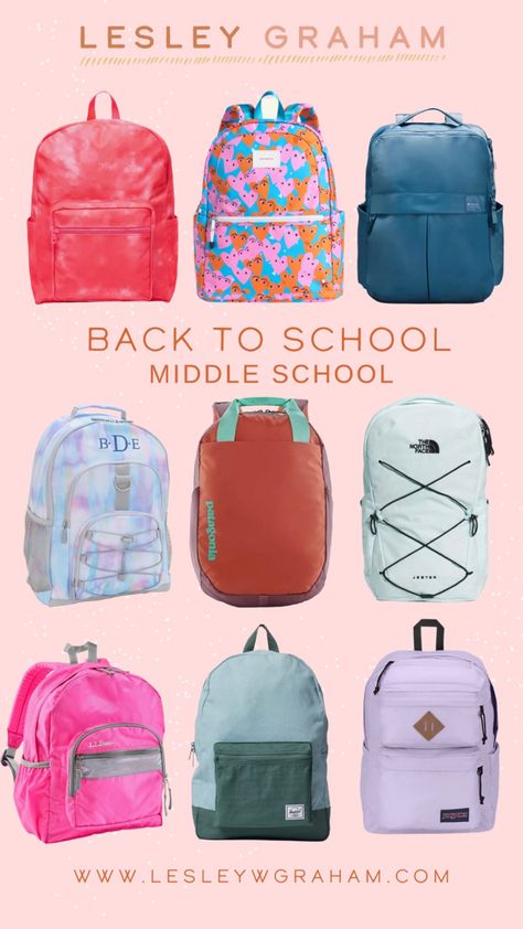 Back to school backpacks for middle school. Backpacks for junior high. North face backpack. Patagonia backpack. Jansport backpack. Hot pink backpack. LuLuLemon backpack. Follow my shop @lesleywgraham on the @shop.LTK app to shop this post and get my exclusive app-only content! #liketkit #LTKkids #LTKBacktoSchool #LTKunder50 @shop.ltk https://liketk.it/4dVe3 Bookbags For Middle School, Cheap Pink Student Backpack, Backpacks For Middle School, Back To School Pink Waterproof Backpack, Pink Fun Backpack For Back To School, Versatile Cheap Pink Backpack, Middle School Backpacks, Hot Pink Jansport Backpack, Preppy School Backpack