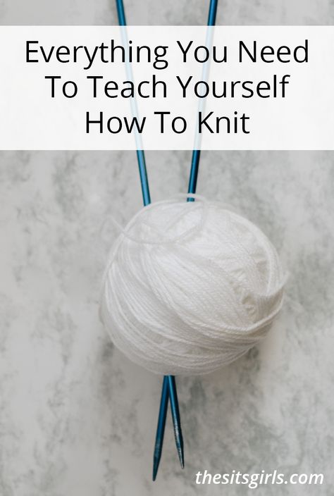 Knitting Projects For Beginners, Knit Tutorials, Knitting 101, Learning To Knit, Knitting Patterns For Beginners, Sewing Supplies Storage, Knitting Basics, Knitted Patterns, Beginner Knitting