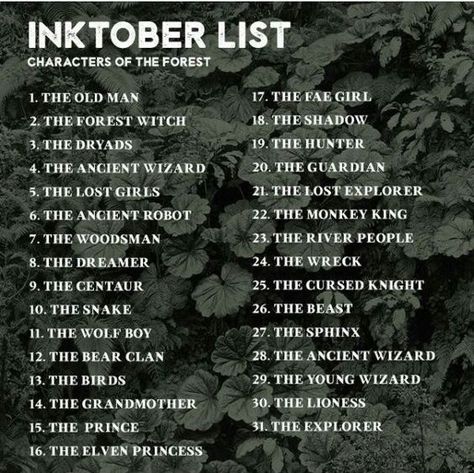 Inktober List, Comics Sketch, Sketchbook Prompts, 30 Day Art Challenge, 30 Day Drawing Challenge, Drawing Ideas List, Creative Drawing Prompts, Drawing Prompt, What To Draw