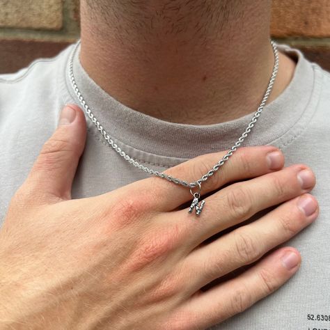 Initial Necklace For Men, Necklace Boys, Silver Initial Necklace, Etsy Jewellery, Luxury Jewelry Box, Name Necklace Silver, Gold Letter Necklace, Letter Pendant Necklace, Gold Chains For Men