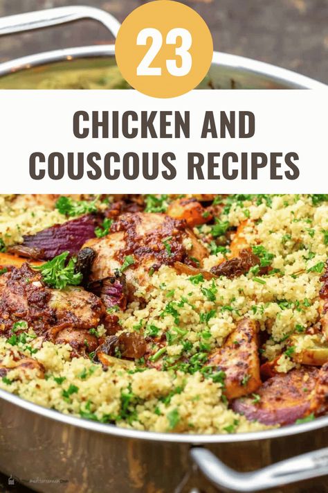 23 Incredible Chicken and Couscous Recipes to Make Now – Happy Muncher Couscous Stir Fry, Seasoned Couscous Recipes, Chicken And Couscous Recipes Healthy, Chicken And Couscous Recipes Easy, Coucous Chicken Bowl, Chicken With Couscous Recipes, Cous Cous Recipes Mediterranean, Couscous And Chicken Recipes, Meals With Couscous