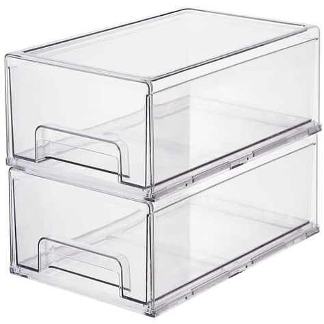 Plastic Storage Cubes, Organizer Fridge, Organization Bins, Storage Fridge, Plastic Storage Drawers, Fridge Drawers, Fridge Organizer, Storage Clothes, Organization Pantry