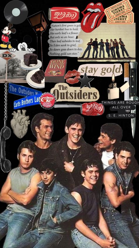 Outsiders Wallpaper, 80s Background, Ponyboy Curtis, The Outsiders Imagines, The Outsiders Greasers, 1980s Movies, The Outsiders 1983, Nothing Gold Can Stay, Cinema Ticket