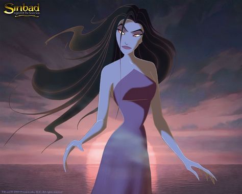 Eris in Dreamworks Sinbad: Legend of the Seven Seas Eris Goddess Of Chaos, Eris Goddess, Goddess Of Chaos, Female Villains, Female Cartoon Characters, Legends And Myths, Halloween Makeup Inspiration, Seven Seas, Female Cartoon