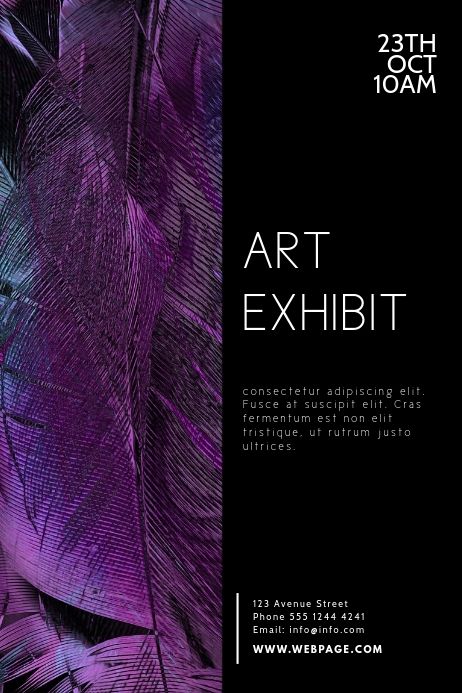 Art Exhibit Flyer Design Template | PosterMyWall Exhibit Poster, Free Flyer Design, Professional Flyer Design, Cool Illustration, Event Posters, Flyer Design Layout, Art Exhibition Posters, Flyer Design Inspiration, Event Poster Design