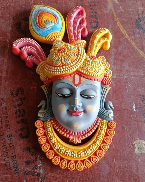 Shrinathji 2x1.5ft Wall Hanging Sculpture Shrinathji Drawing, Clay Wall Art, Food Videos Desserts, Etsy Seller, Wall Hanging, Statue, Etsy Shop, Sculpture, Wall