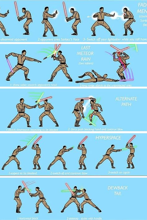 The Ultimate jedi Lightsaber Techniques Guide You Need In Your Life http://thegeeksdaily.com/jedi-lightsaber-techniques/ Lightsaber Techniques, Lightsaber Combat, Star Wars Meme, Jedi Training, Star Wars Painting, Star Wars Trooper, Star Wars Facts, Star Wars Light Saber, Star Wars Drawings