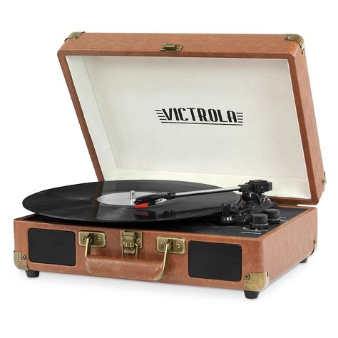 Victrola Portable Suitcase Record Player with Bluetooth, Brown Suitcase Record Player, Bluetooth Record Player, Stereo Turntable, Portable Record Player, Turntable Record Player, Vintage Record Player, Vinyl Player, Vinyl Record Player, Vintage Suitcase