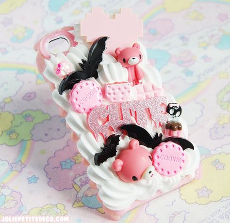 Cute cake Gloomy Bear Phone Case, Bear Phone Case, Decoden Case, Gloomy Bear, Decoden Phone Case, Miss Kitty, Make Happy, Cute Phone Cases, Cute Cakes