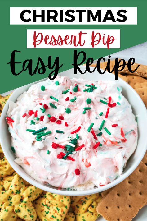 You are going to love this fantastic Christmas dessert dip! This classic cookie dip is not only perfect for dunking cookies, but also fruit and pretzels too. You could create a fun holiday dessert board surrounding this sweet dip recipe! Sweet Dip For Fruit, Christmas Fruit Dip Holidays, Christmas Desserts Dip, Cookie Dip Charcuterie Board, Christmas Party Dips Crock Pot, Dessert Dip Recipes For Parties, Sweet Dip For Pretzels, Holiday Fruit Dip, Christmas Dips For Parties Sweet