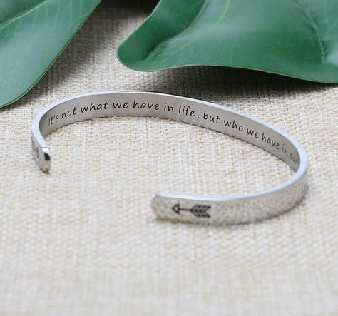 Bracelet with inspirational quote for Christmas graduation self-love birthday anytime gift. Arrows. Quote For Christmas, Friend Encouragement, Mother Bracelet, Quote Bracelet, Everything I Am, Bracelet Quotes, Encouragement Gift, Mothers Bracelet, Bangle Silver