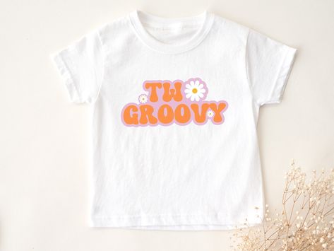 T-Shirt for Two Groovy Birthday Party Shirt for Second Birthday Groovy Theme Outfit for Kids Birthday Party by SunnyDaysApparel on Etsy Two Groovy Birthday Outfit, Groovy Birthday Outfit, Second Birthday Girl, Two Groovy Birthday, Groovy Theme, Two Groovy, Second Birthday Party, 2nd Birthday Outfit, Groovy Birthday