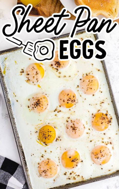 Breakfast Proteins, Crowd Breakfast, Sheet Pan Eggs, Fried Egg Recipes, Easy Breakfast Sandwich, Egg Sandwich Breakfast, Quick Meal Prep, Breakfast For A Crowd, Pan Meals