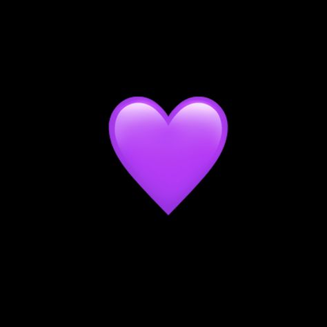 Ios Heart Emoji, Heart Emoji, Purple Heart, Ios, Iphone, Purple, Black