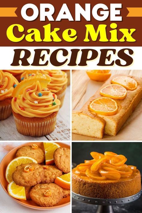 Zesty, fun, and perfect for summer, these orange cake mix recipes are ideal for when you're craving something sweet but don't have much time to spare. Orange Cake Mix Recipes, Fresh Orange Cake, Orange Flavoured Cake, Delicious Orange Cake, Orange Bundt Cake Recipe, Orange Pound Cake Recipe, Orange Cake Easy, Yellow Cake Mix Recipes, Orange Loaf Cake