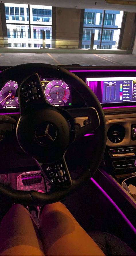 Inside Of Car, مرسيدس بنز, Whatsapp Wallpaper Cute, Dream Cars Mercedes, Luxury Car Interior, Girly Car, Car Goals, Car Led Lights, Car Aesthetic