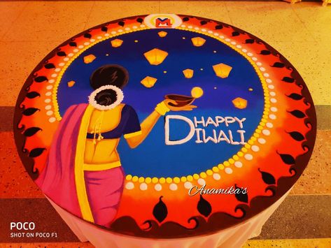 Lady holding Diya Simple Home Decor #DiwaliDecor #DiwaliRangoli #Rongoliideas #BorderRangoli #simpleRangoli...  #Diya #holding #Lady Lady Rangoli Design, Cartoons Rangoli Design, Cartoons Rangoli, Happy Diwali Rangoli, Rangoli Designs For Competition, Poster Rangoli, Easy Rangoli Designs Videos, Very Easy Rangoli Designs, Rangoli Designs Photos