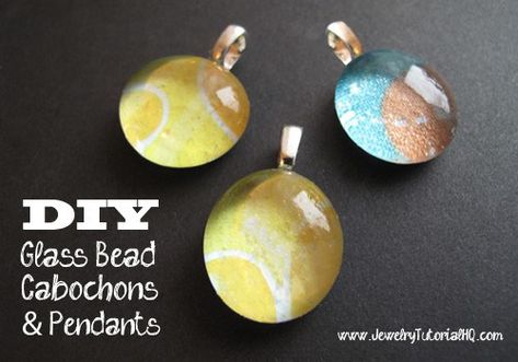 DIY Glass Cabochons and Pendants {Video} Nail Polish Jewelry, Earring Video, Pendant Tutorial, Picture Pendant, Easy Jewelry, Easy Diy Jewelry, Jewelry Making Project, Glass Gems, Paper Jewelry