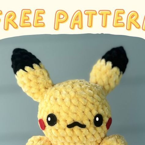 Free Crochet Pikachu Pattern, Crochet Pikachu Pattern Free, Pikachu Crochet Pattern Free, Pikachu Crochet Pattern, Pokeball Crochet Pattern, Crochet Pikachu, Pokémon Crochet, Pikachu Crochet, Pokemon Crochet